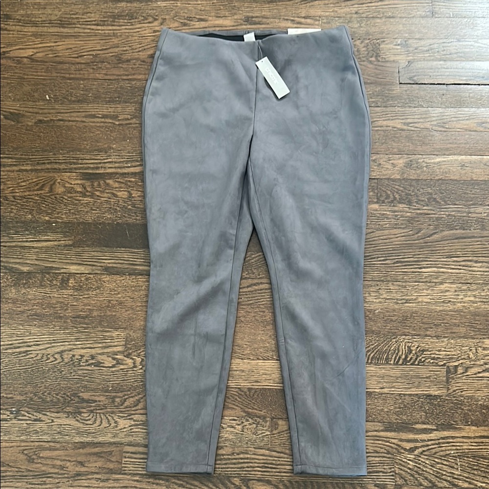 NWT - CHICOs Gray Suede legging pants